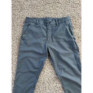 Lululemon Commission Pants Mens 32x32 Gray Chino Slim Warpstreme Stretch Casual